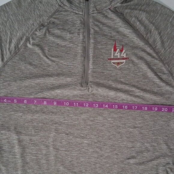 47 Forward 144th Kentucky Derby Quarter Zip Heathered Womans Large Thumb Holes - Picture 9 of 10